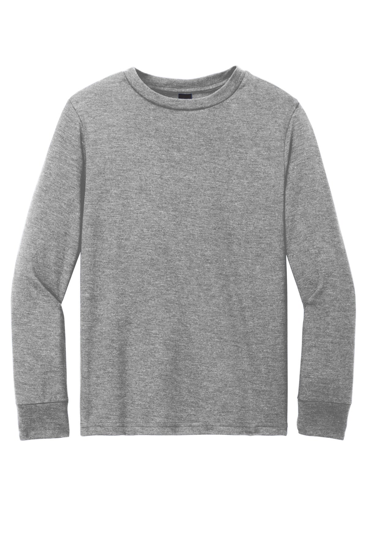 Front View of GreyFrost District Youth Perfect Tri Long Sleeve Tee DT132Y plain