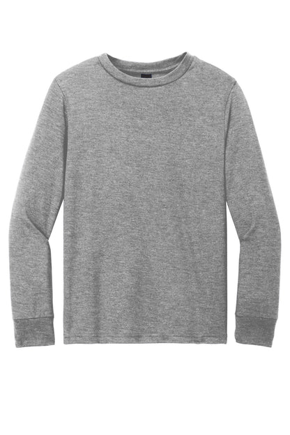 Front View of GreyFrost District Youth Perfect Tri Long Sleeve Tee DT132Y plain