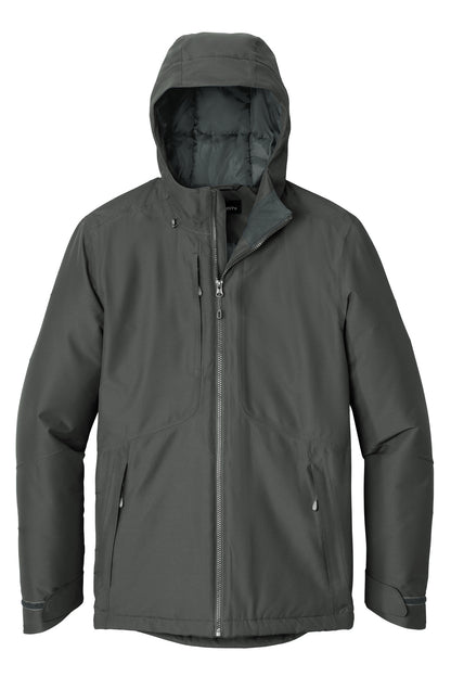 Front View of GreySmoke Port Authority Venture Waterproof Insulated Jacket J362 plain