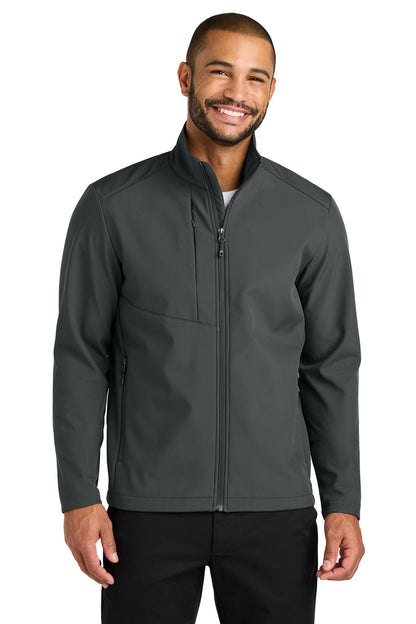 Front View of GreySteel Port Authority C-FREE Core Soft Shell J720 plain