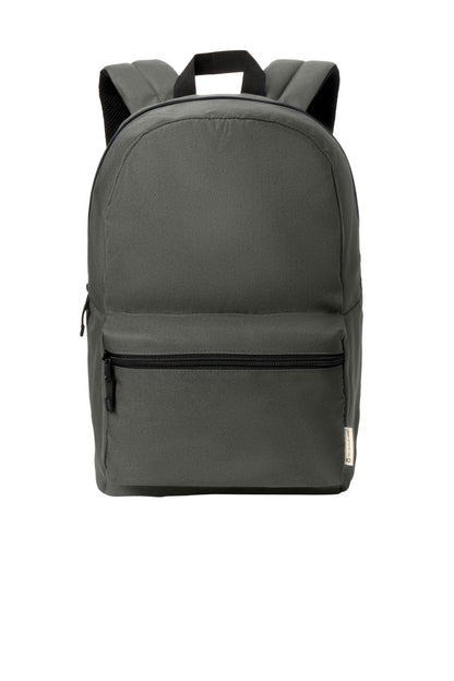 Front View of GreySteel Port Authority C-FREE Recycled Backpack BG270 plain