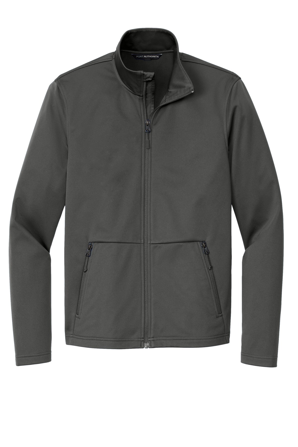 Front View of GreySteel Port Authority Flexshell Jacket J617 plain