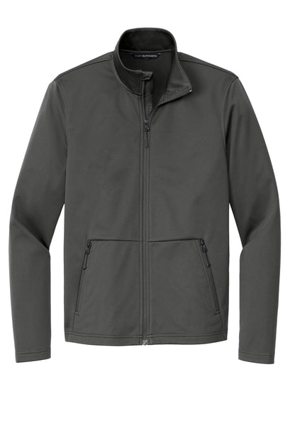 Front View of GreySteel Port Authority Flexshell Jacket J617 plain