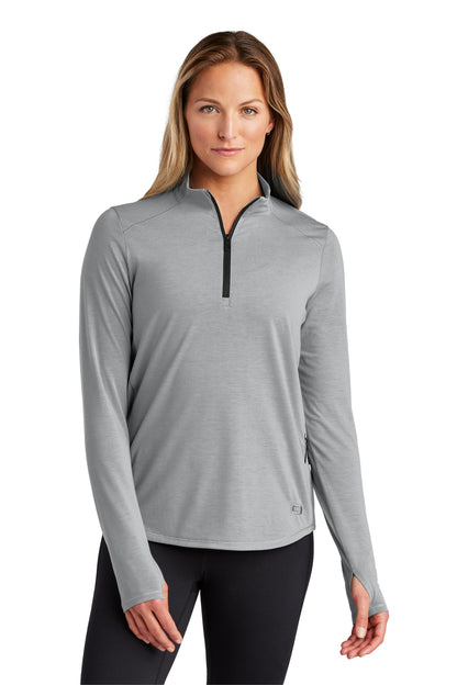 Front View of Greystone OGIO Women's Motion 1/4-Zip LOG153 plain