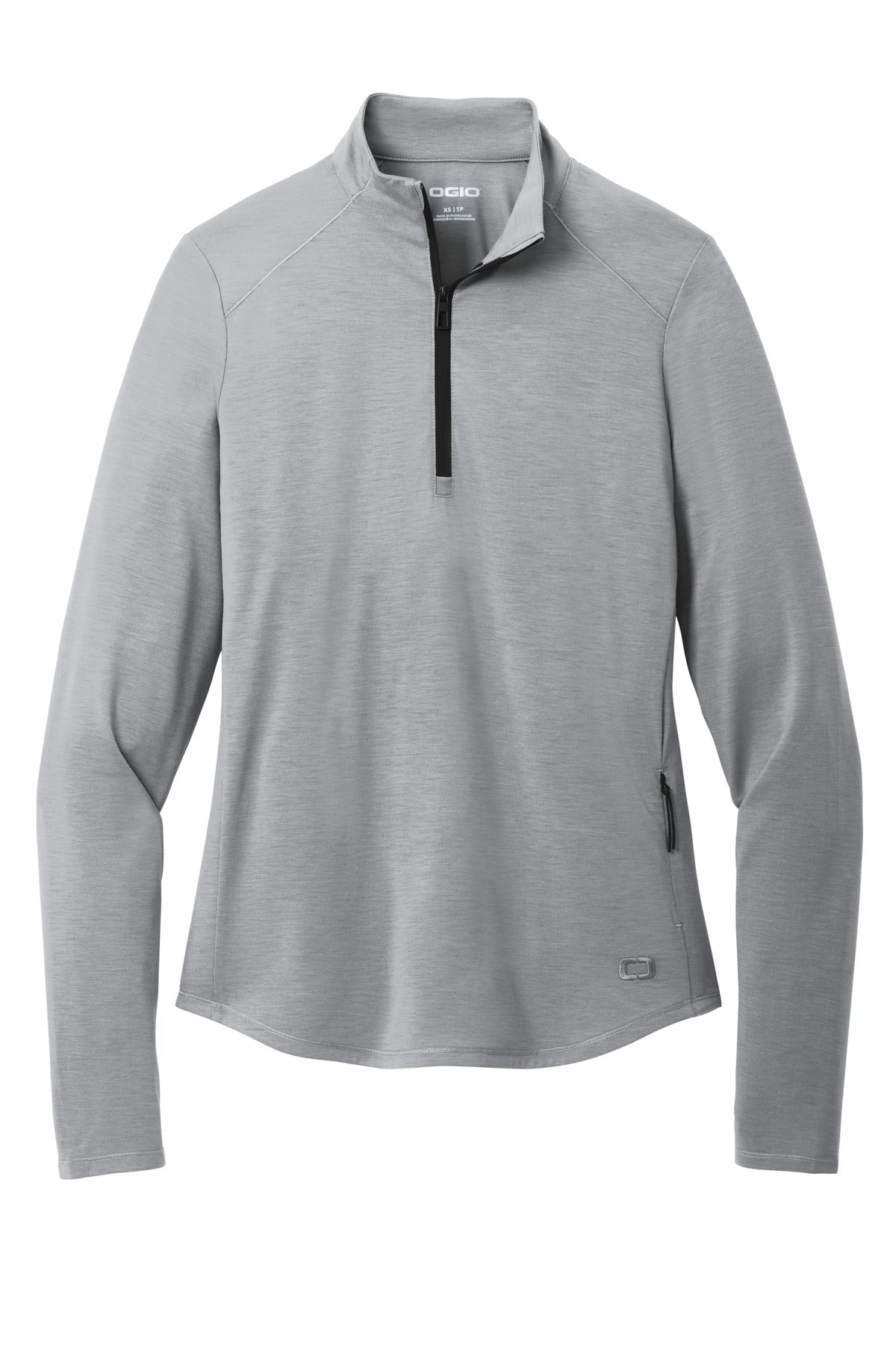 Front View of Greystone OGIO Women's Motion 1/4-Zip LOG153 plain