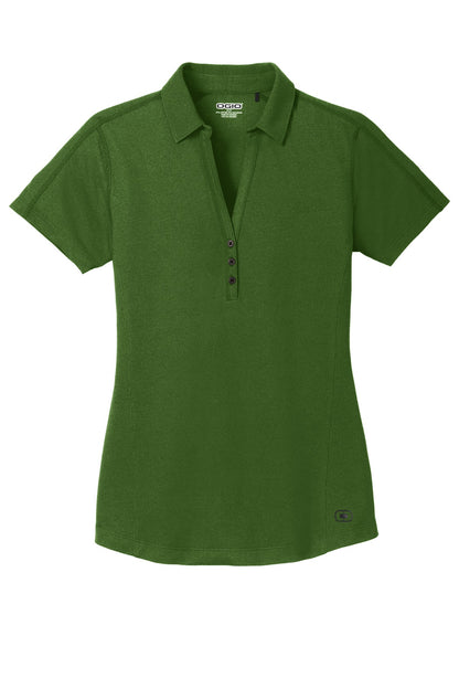 Front View of Gridiron Green OGIO Women's Onyx Polo. LOG126 plain