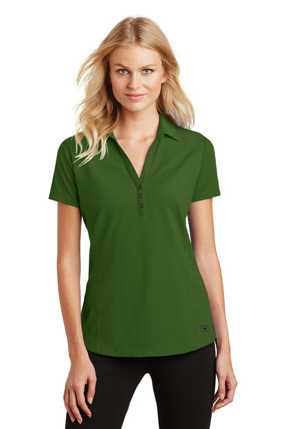 Front View of Gridiron Green OGIO Women's Onyx Polo. LOG126 plain