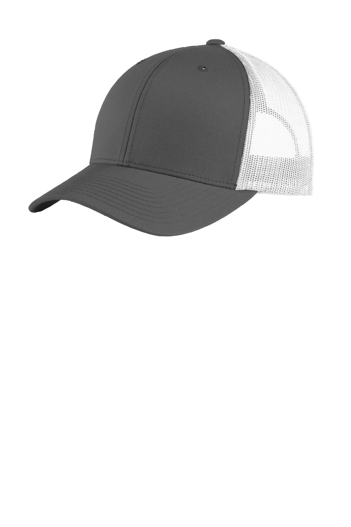 Front View of Grph/White Sport-Tek YP Classics Retro Trucker Cap. STC39 plain