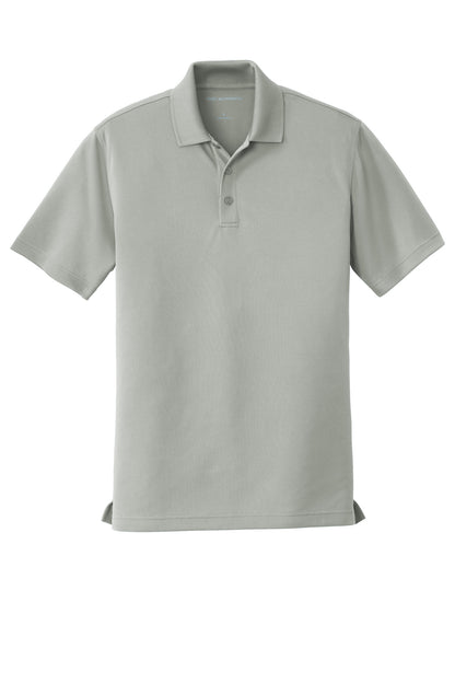 Front View of Gusty Grey Port Authority Dry Zone UV Micro-Mesh Polo. K110 plain