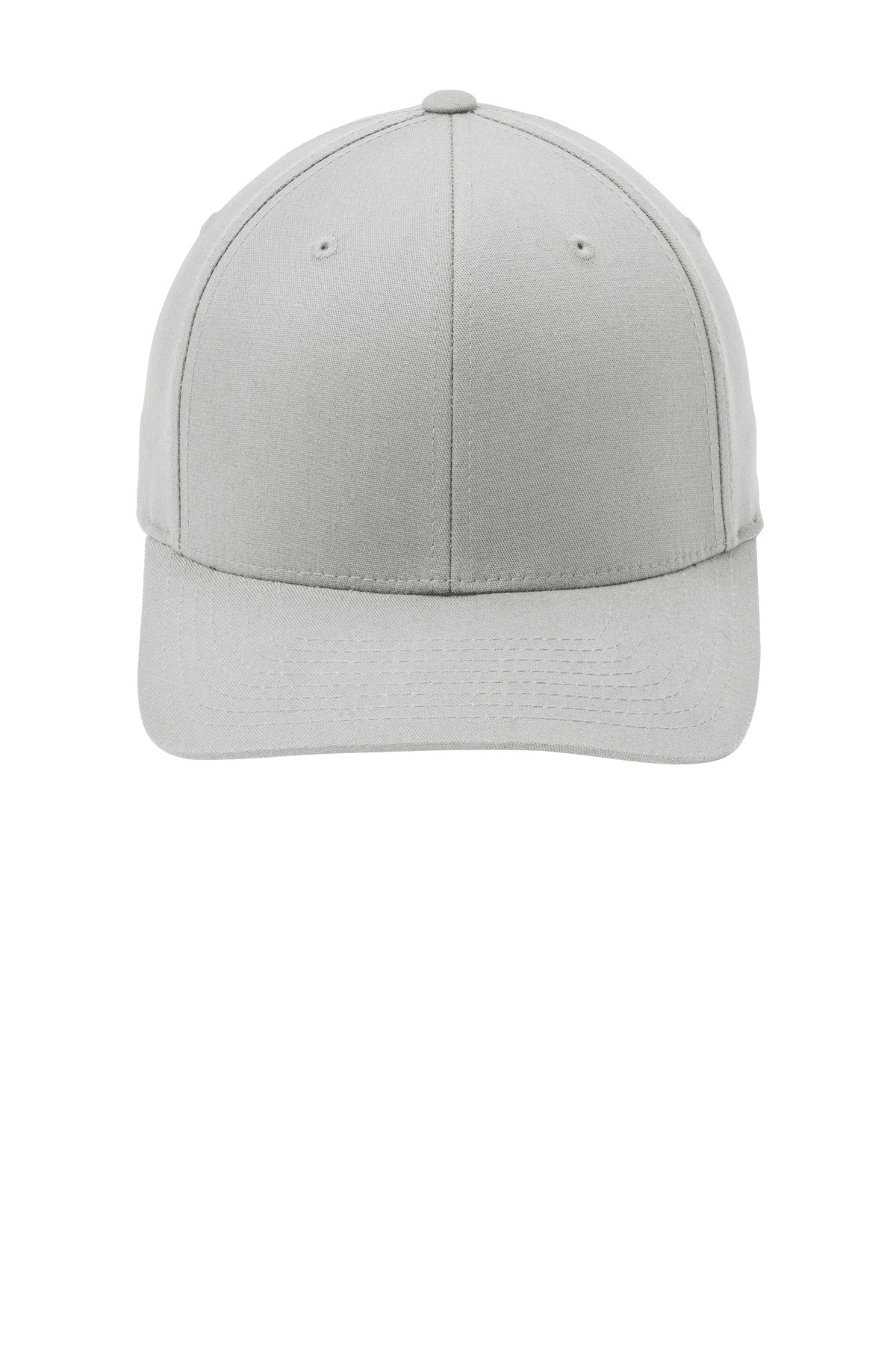 Front View of GustyGrey Port Authority Flexfit Cotton Twill Cap. C813 plain
