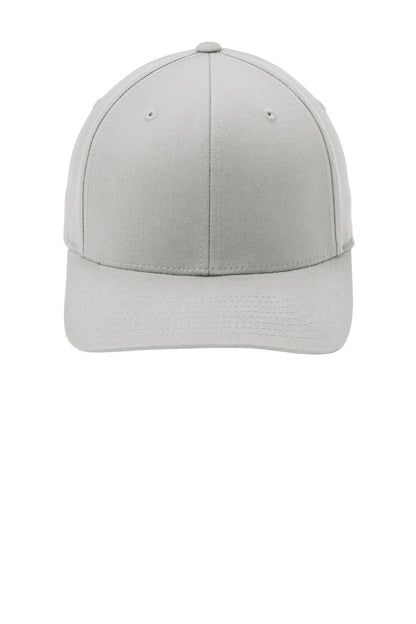 Front View of GustyGrey Port Authority Flexfit Cotton Twill Cap. C813 plain