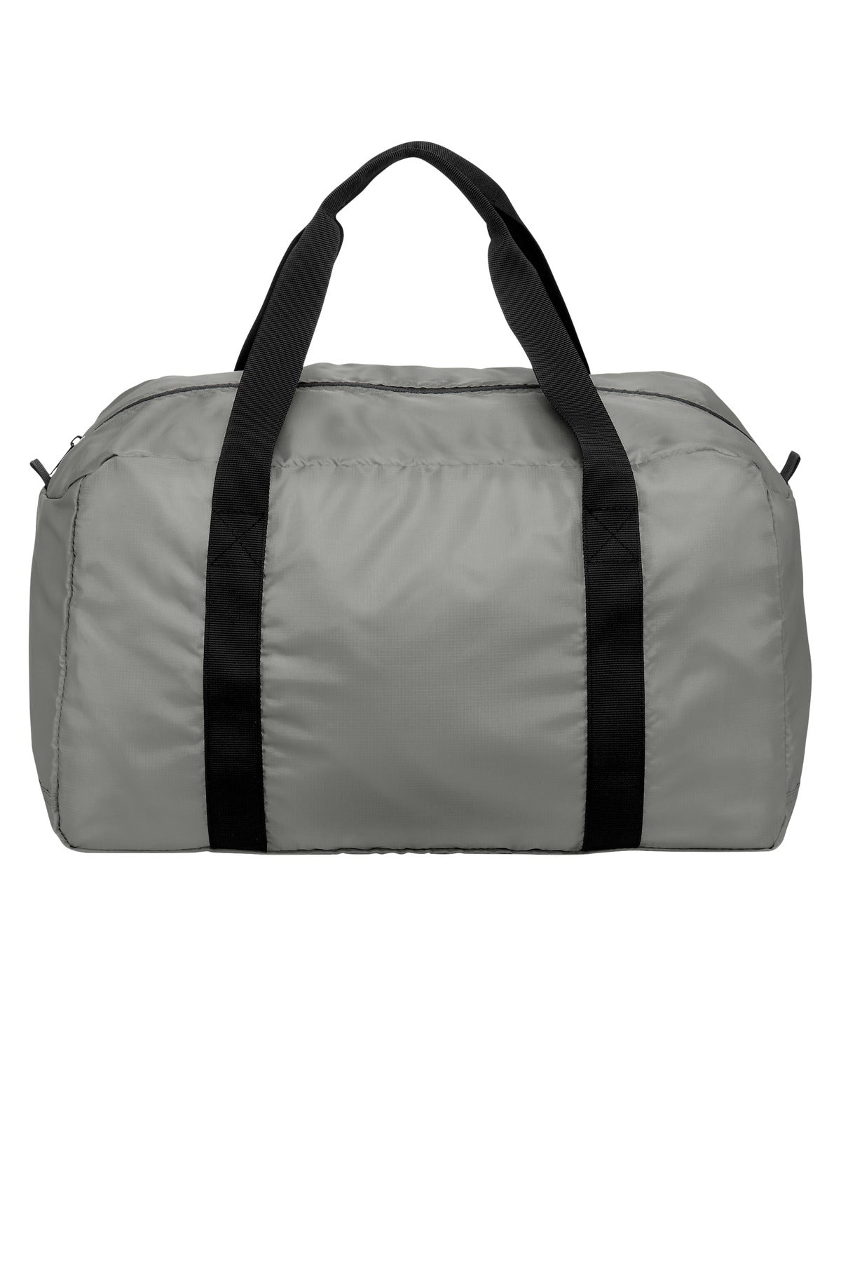 Front View of GustyGrey Port Authority Mini Ripstop Travel Duffel BG820 plain