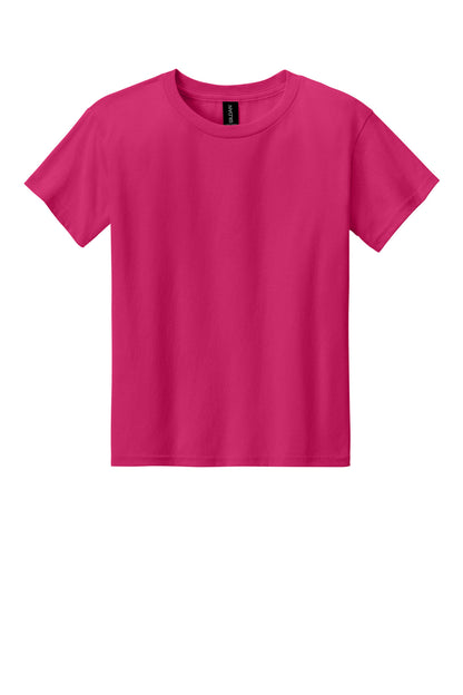Front View of Heliconia Gildan Youth Light Cotton Tee 3000B plain