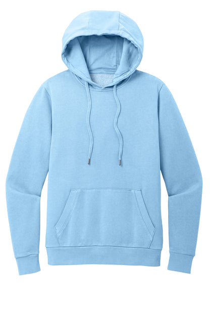 Front View of HeriBlue District Wash Fleece Hoodie DT2200 plain