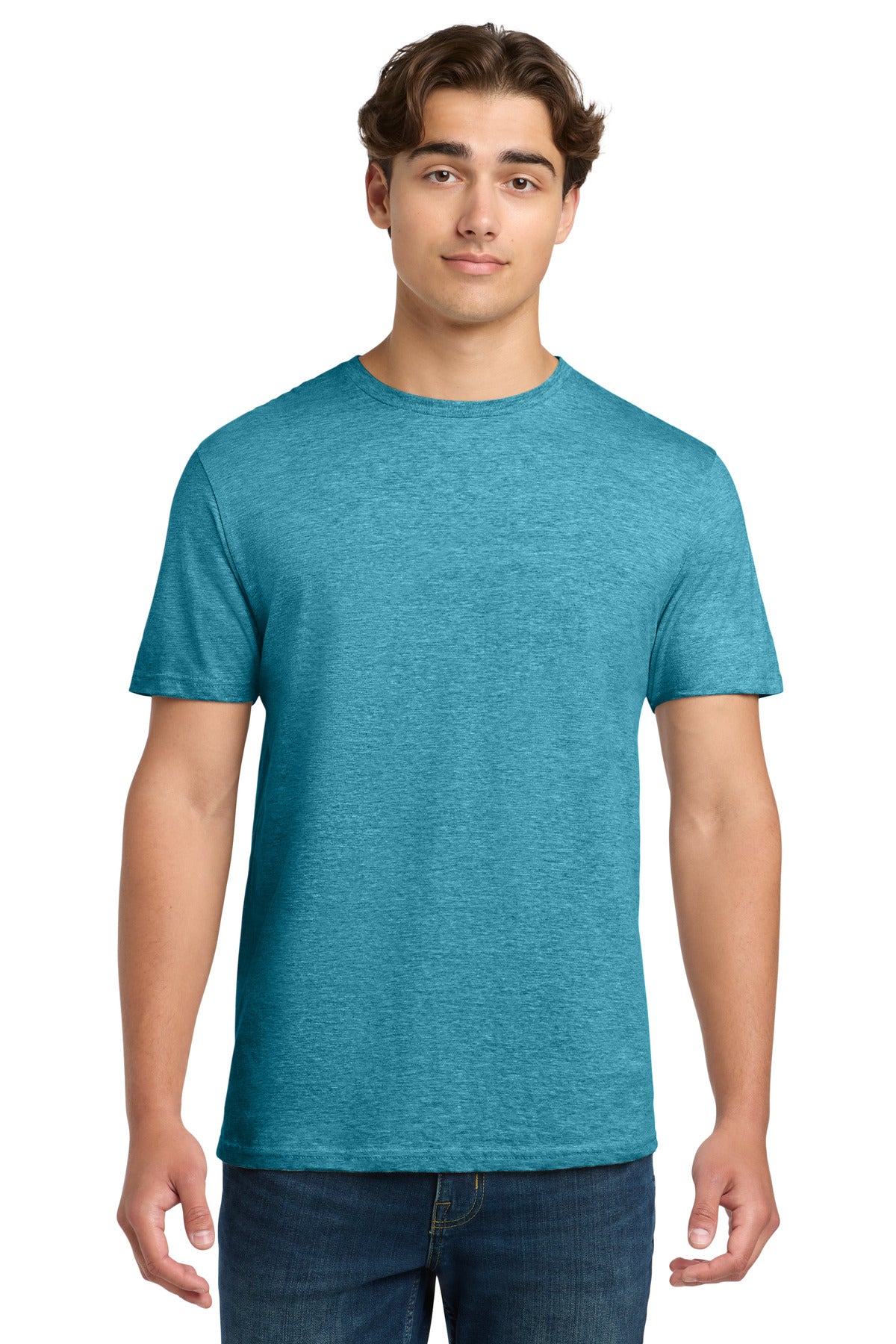 Front View of HGalapagBl Gildan Softstyle T-Shirt. 64000 plain