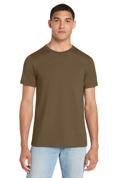 Front View of Ht Brown BELLA+CANVAS Unisex Heather CVC Short Sleeve Tee. BC3001CVC plain