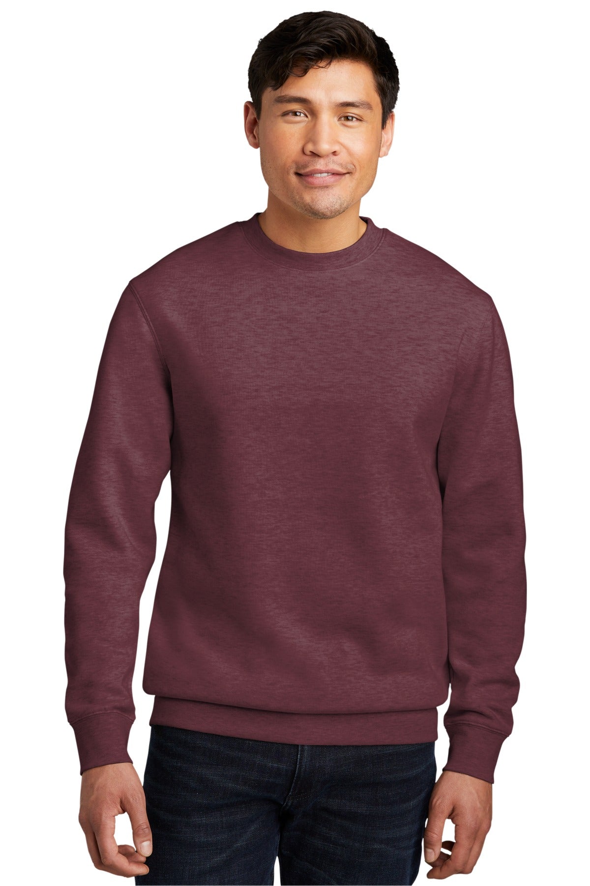 Front View of Ht Cardinal District V.I.T. Fleece Crew DT6104 plain