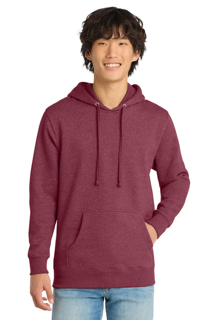 Front View of Ht Cardinal District V.I.T. Fleece Hoodie DT6100 plain