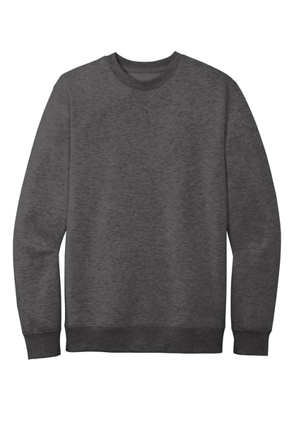 Front View of Ht Charcoal District V.I.T. Fleece Crew DT6104 plain