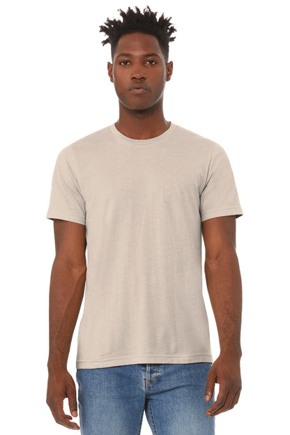 Front View of Ht Dust BELLA+CANVAS Unisex Heather CVC Short Sleeve Tee. BC3001CVC plain