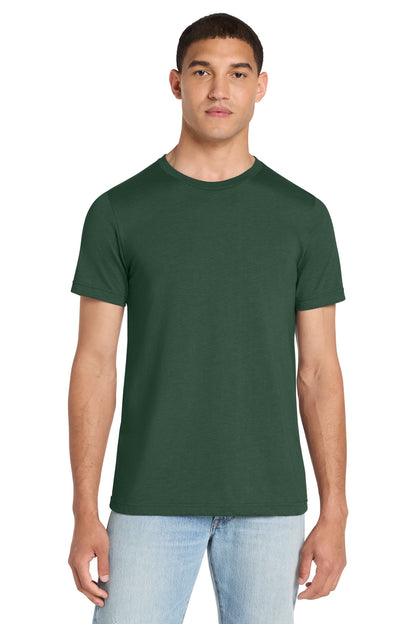Front View of Ht Forest BELLA+CANVAS Unisex Heather CVC Short Sleeve Tee. BC3001CVC plain