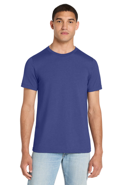 Front View of Ht Lapis BELLA+CANVAS Unisex Heather CVC Short Sleeve Tee. BC3001CVC plain