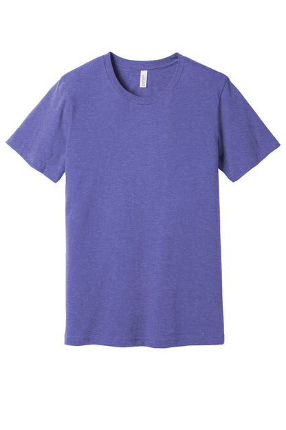 Front View of Ht Lapis BELLA+CANVAS Unisex Heather CVC Short Sleeve Tee. BC3001CVC plain