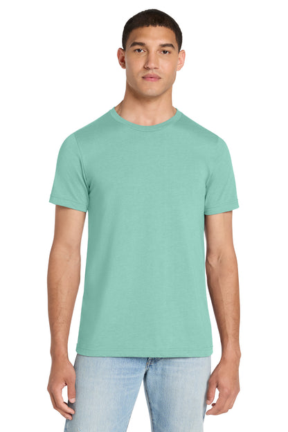 Front View of Ht Mint BELLA+CANVAS Unisex Heather CVC Short Sleeve Tee. BC3001CVC plain