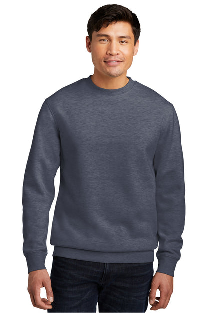 Front View of Ht Navy District V.I.T. Fleece Crew DT6104 plain