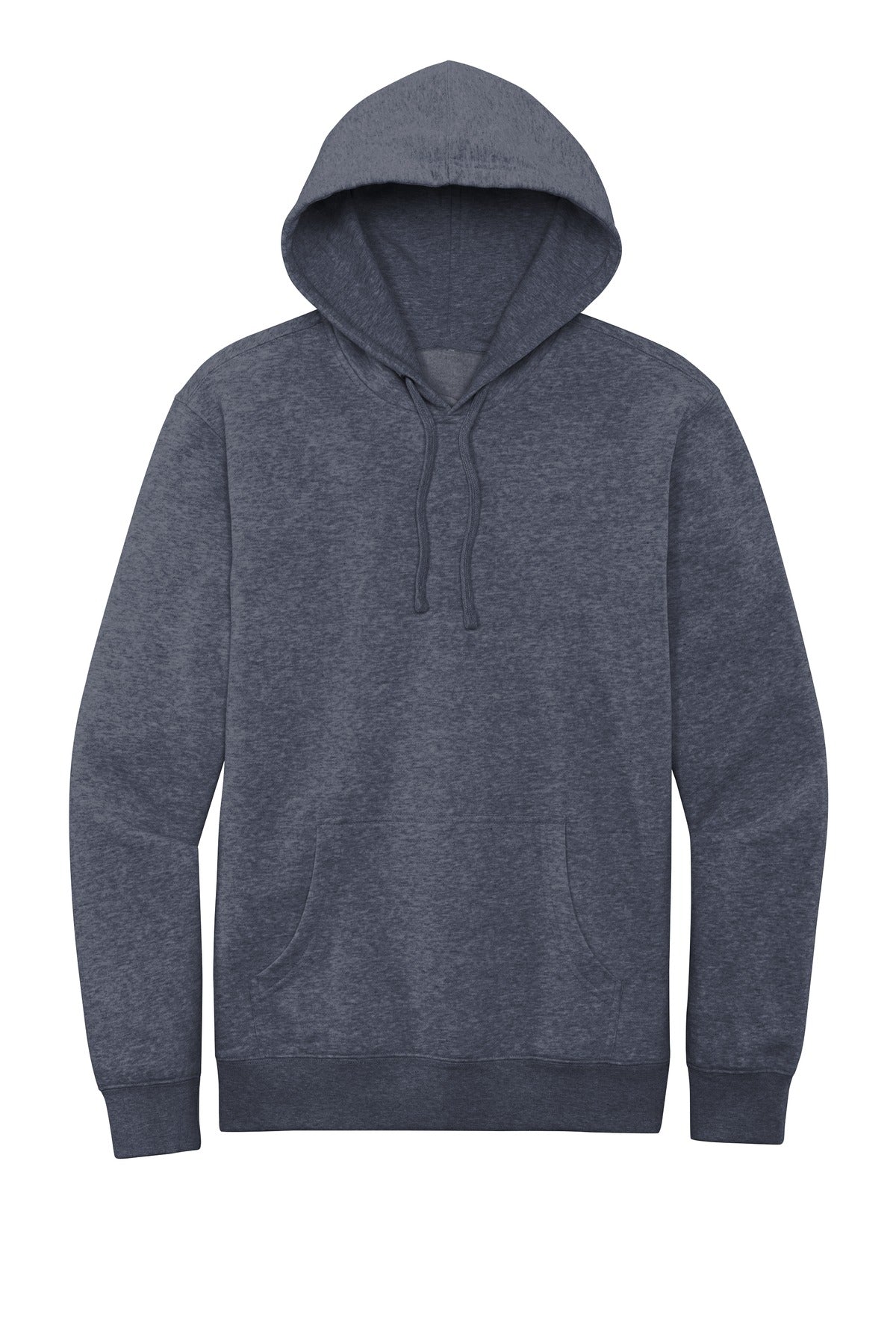 Front View of Ht Navy District V.I.T. Fleece Hoodie DT6100 plain