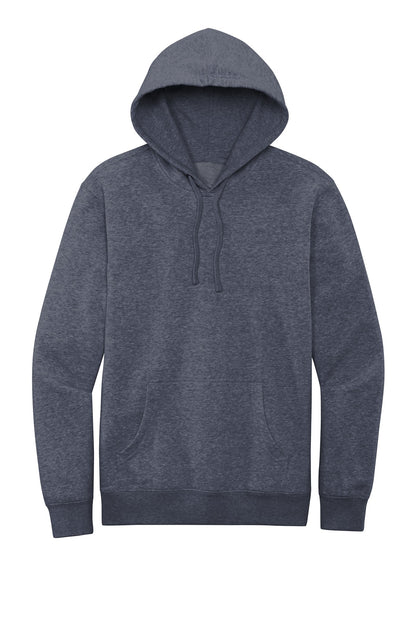 Front View of Ht Navy District V.I.T. Fleece Hoodie DT6100 plain