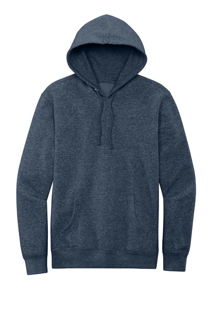 Front View of Ht Navy District V.I.T. Fleece Hoodie DT6100 plain