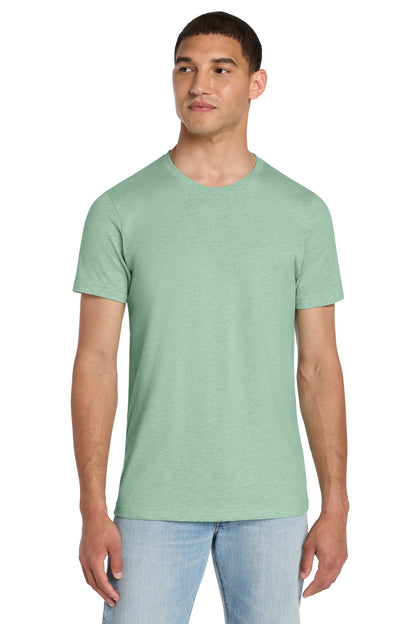 Front View of Ht Prm Mint BELLA+CANVAS Unisex Heather CVC Short Sleeve Tee. BC3001CVC plain