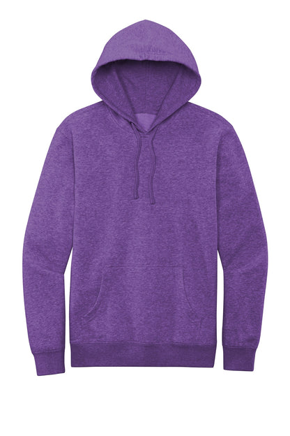 Front View of Ht Purple District V.I.T. Fleece Hoodie DT6100 plain