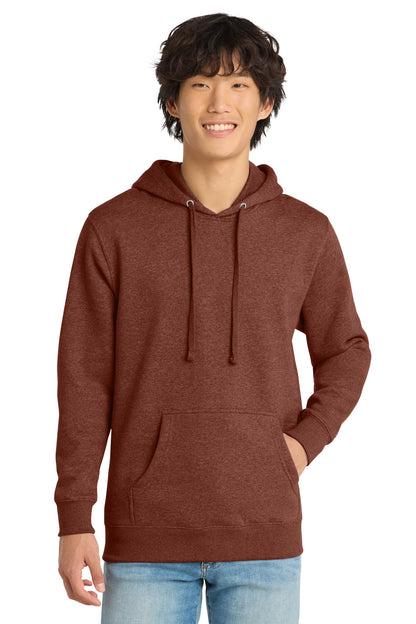 Front View of Ht Russet District V.I.T. Fleece Hoodie DT6100 plain