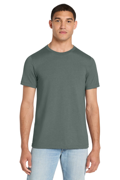 Front View of HtBluStorm BELLA+CANVAS Unisex Heather CVC Short Sleeve Tee. BC3001CVC plain