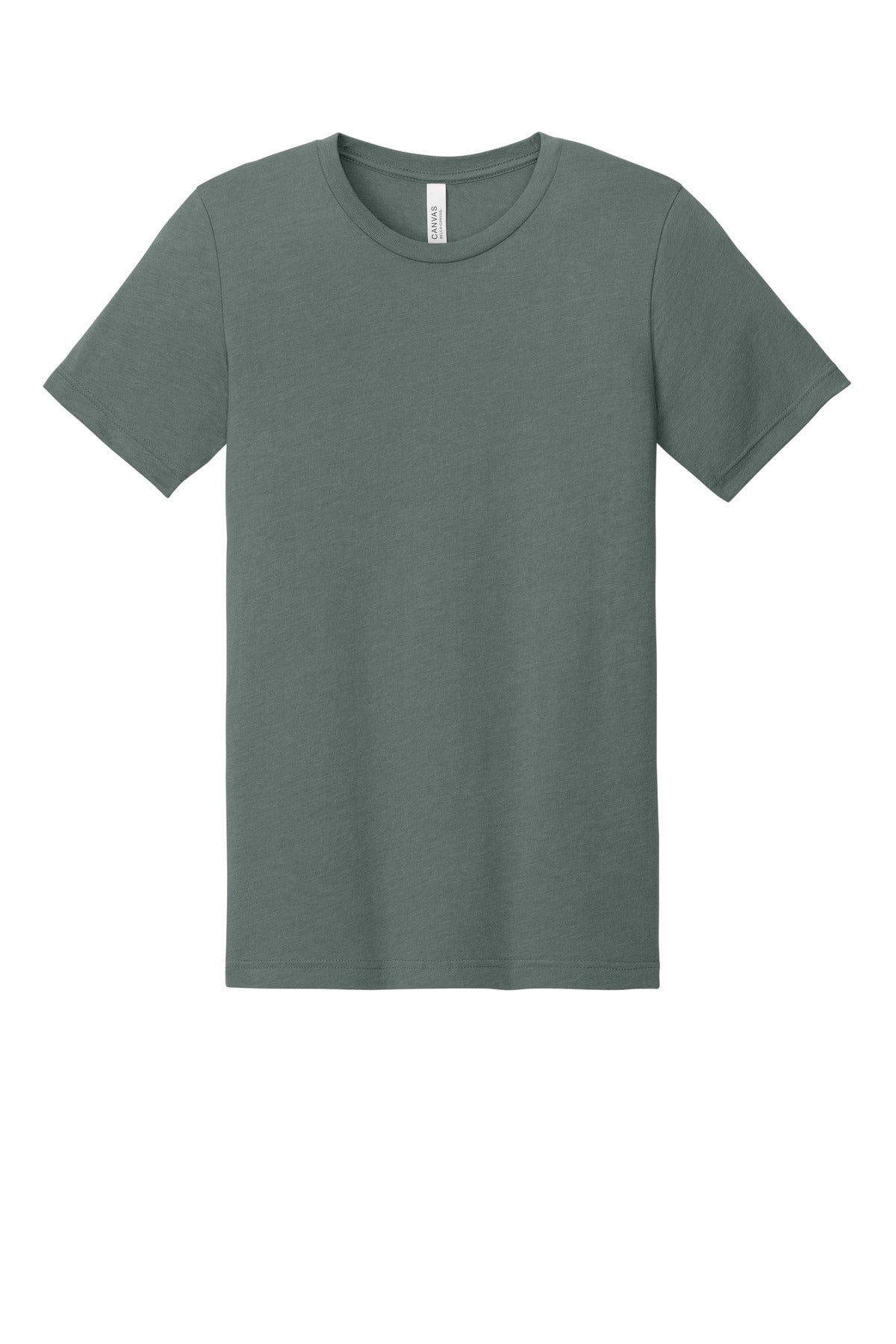 Front View of HtBluStorm BELLA+CANVAS Unisex Heather CVC Short Sleeve Tee. BC3001CVC plain