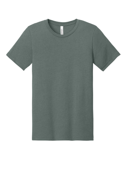 Front View of HtBluStorm BELLA+CANVAS Unisex Heather CVC Short Sleeve Tee. BC3001CVC plain