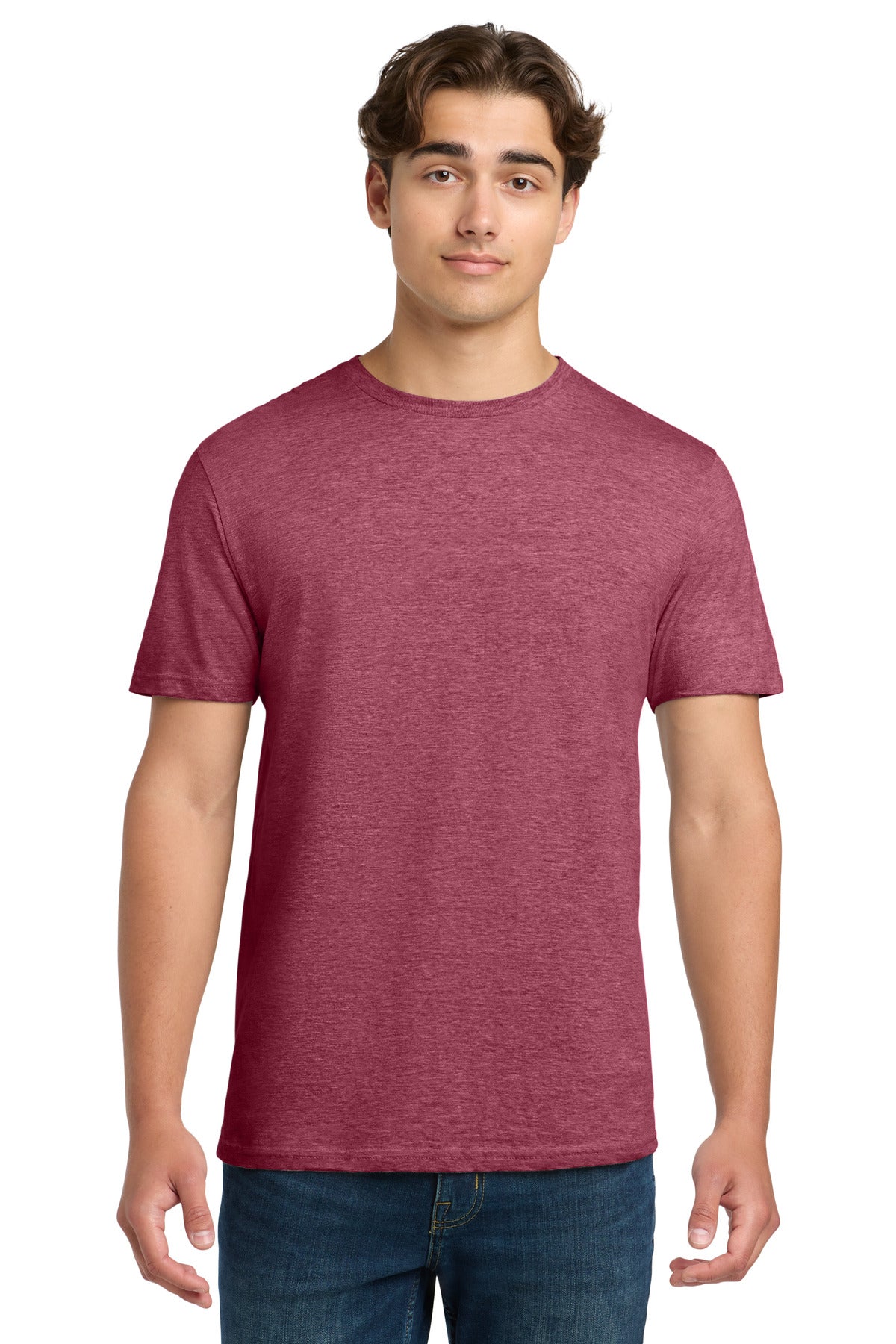 Front View of HtCardinal Gildan Softstyle T-Shirt. 64000 plain