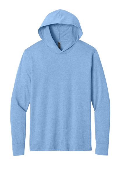 Front View of HtClmbBl Next Level Apparel CVC Long Sleeve Hoodie NL6221 plain