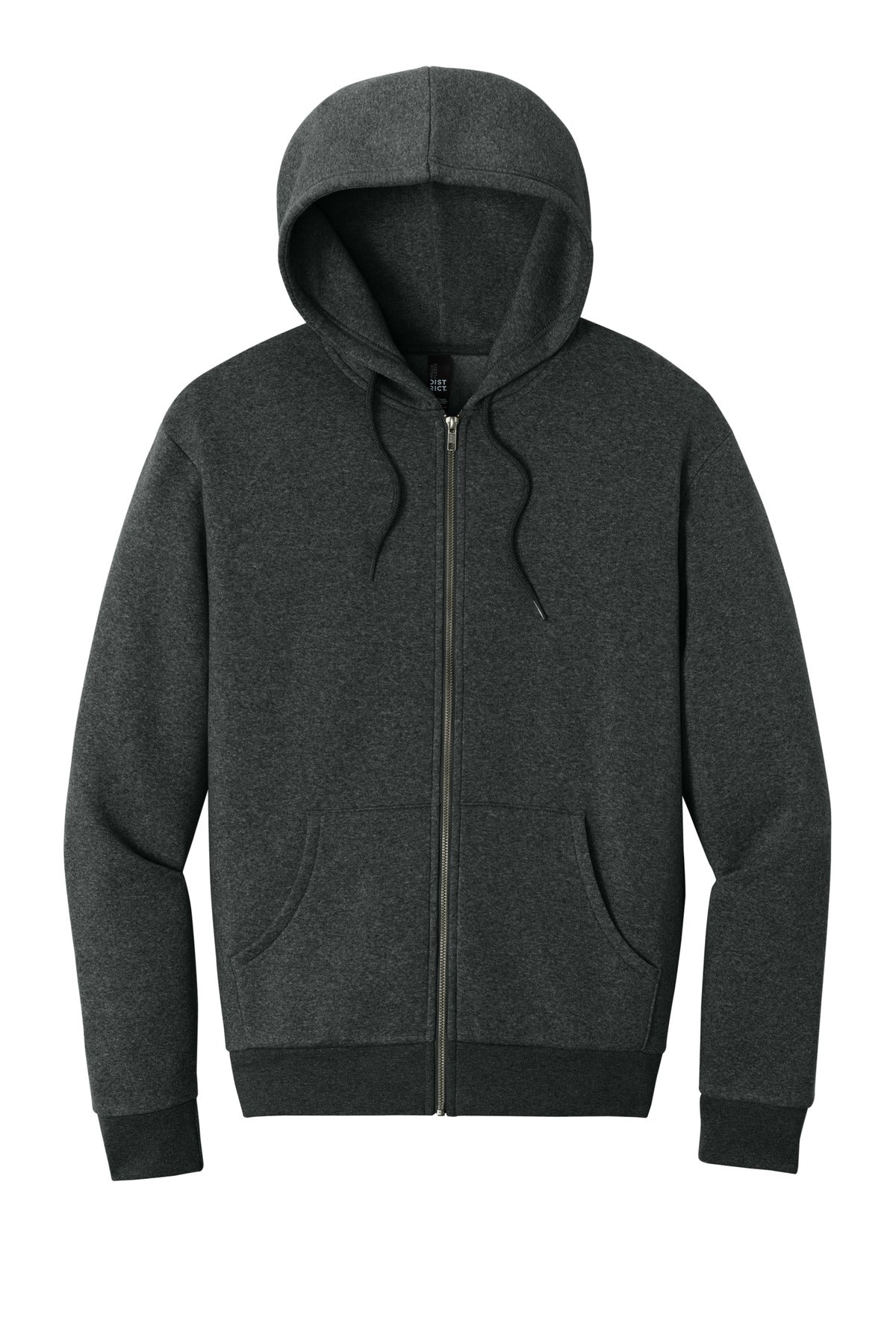 Front View of HtdChar District MelloFleece Full-Zip Hoodie DT6702 plain