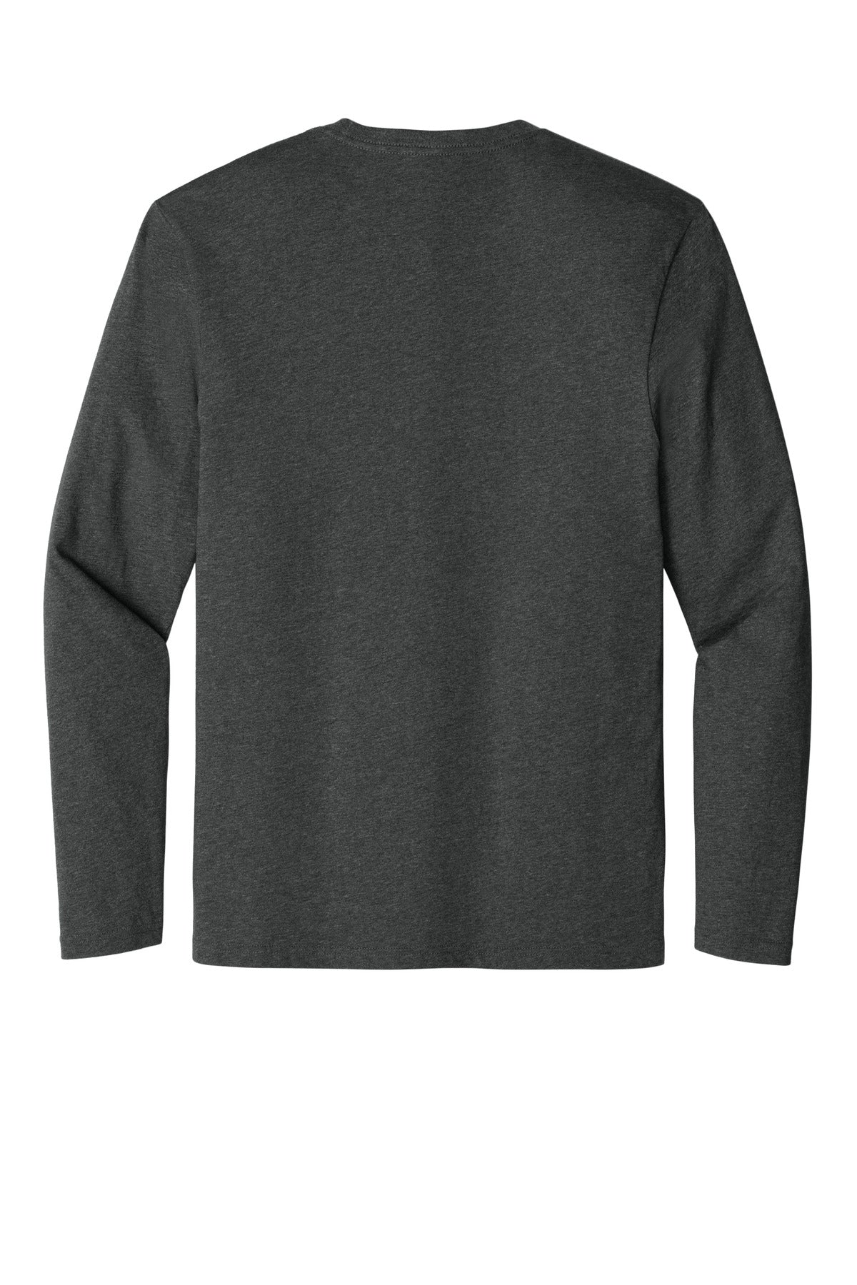 Front View of HtdChar District Perfect Weight Long Sleeve Tee. DT105 plain