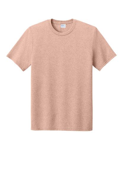 Front View of HtdDstyPch Port & Co Tri-Blend Tee. PC330 plain