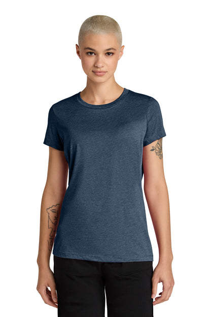 Front View of HtdNavy District Women's Perfect Weight CVC Tee DT188 plain