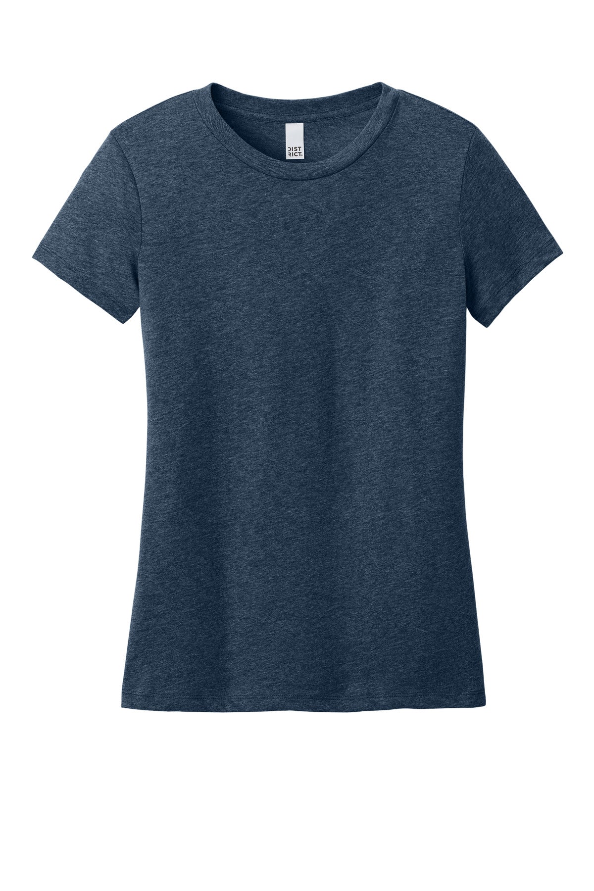 Front View of HtdNavy District Women's Perfect Weight CVC Tee DT188 plain