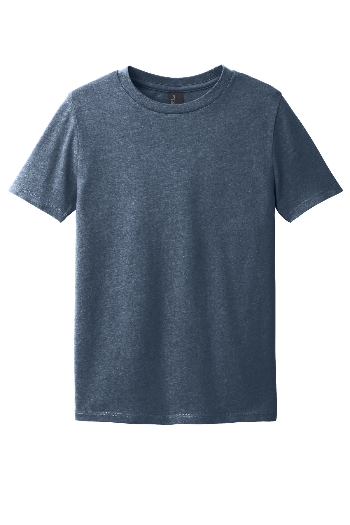 Front View of HtdNavy District Youth Perfect Blend CVC Tee DT108Y plain