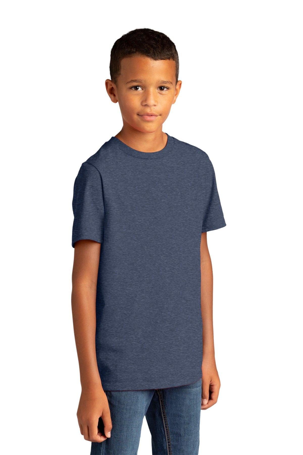 Front View of HtdNavy District Youth Re-Tee DT8000Y plain