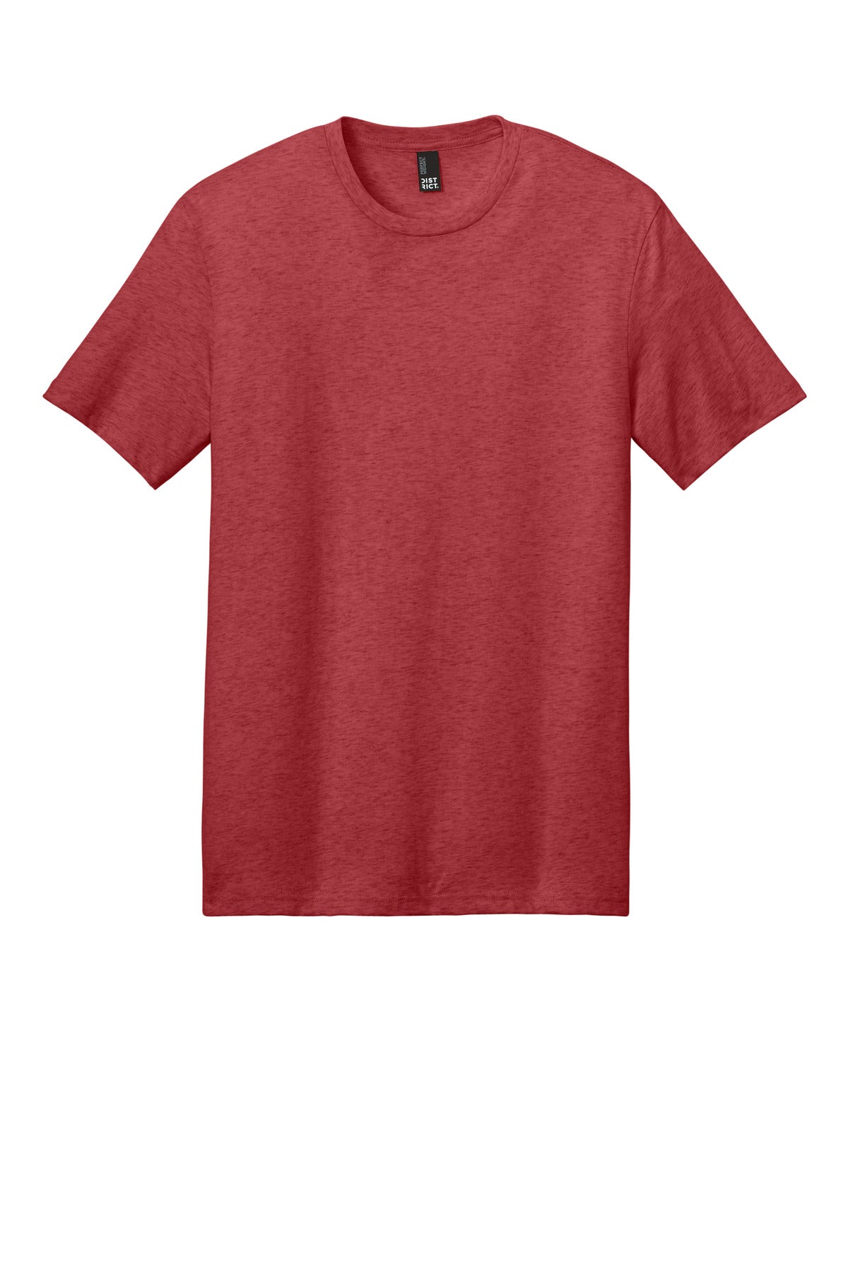 Front View of HtdRed District Perfect Weight Tee. DT104 plain