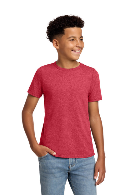 Front View of HtdRed District Youth Perfect Blend CVC Tee DT108Y plain