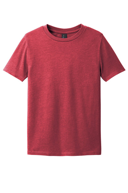Front View of HtdRed District Youth Perfect Blend CVC Tee DT108Y plain